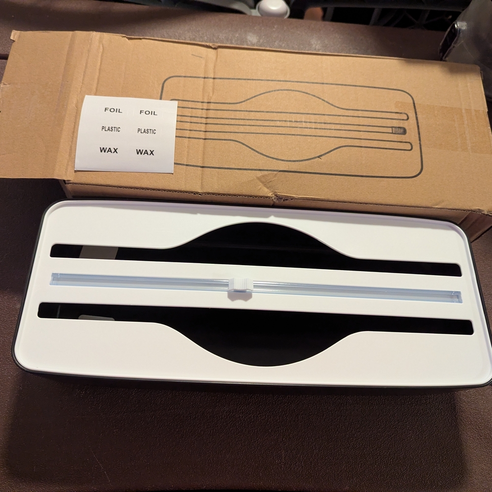 White Kitchen Wrap Organizer